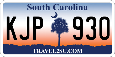 SC license plate KJP930