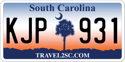 SC license plate KJP931