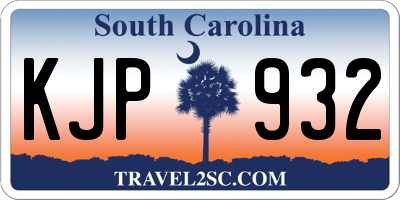 SC license plate KJP932