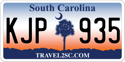 SC license plate KJP935
