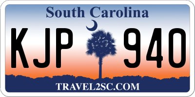 SC license plate KJP940