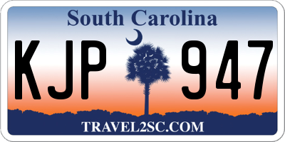 SC license plate KJP947