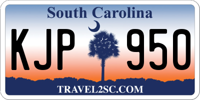 SC license plate KJP950