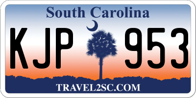 SC license plate KJP953