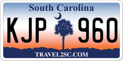 SC license plate KJP960