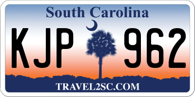 SC license plate KJP962