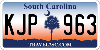 SC license plate KJP963
