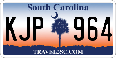 SC license plate KJP964