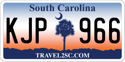 SC license plate KJP966