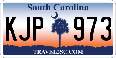 SC license plate KJP973