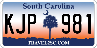 SC license plate KJP981
