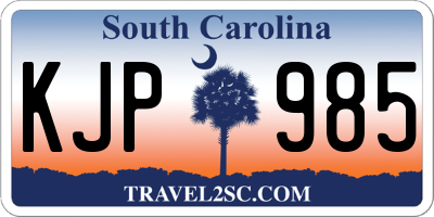 SC license plate KJP985