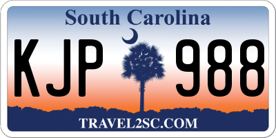 SC license plate KJP988