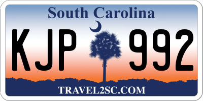 SC license plate KJP992