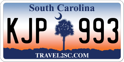 SC license plate KJP993
