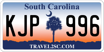 SC license plate KJP996