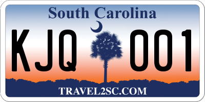 SC license plate KJQ001