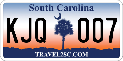 SC license plate KJQ007