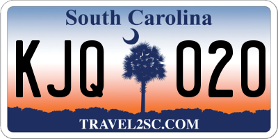 SC license plate KJQ020