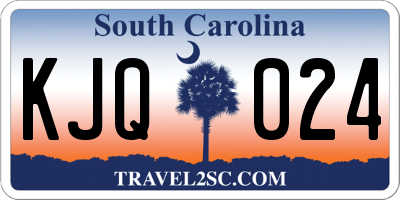 SC license plate KJQ024