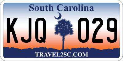 SC license plate KJQ029