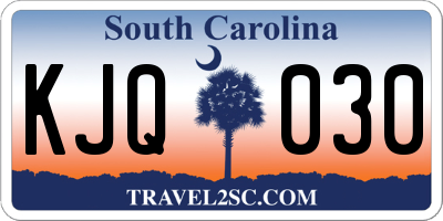 SC license plate KJQ030