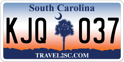 SC license plate KJQ037