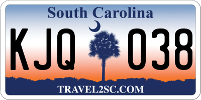 SC license plate KJQ038