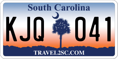 SC license plate KJQ041