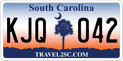 SC license plate KJQ042