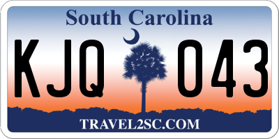 SC license plate KJQ043