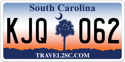 SC license plate KJQ062