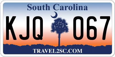 SC license plate KJQ067