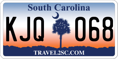 SC license plate KJQ068