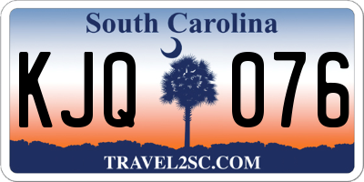 SC license plate KJQ076