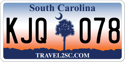 SC license plate KJQ078