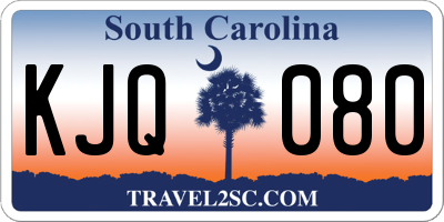 SC license plate KJQ080