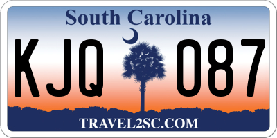 SC license plate KJQ087