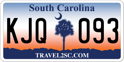 SC license plate KJQ093