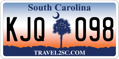 SC license plate KJQ098
