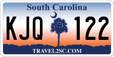 SC license plate KJQ122