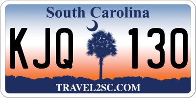 SC license plate KJQ130