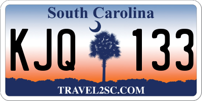 SC license plate KJQ133