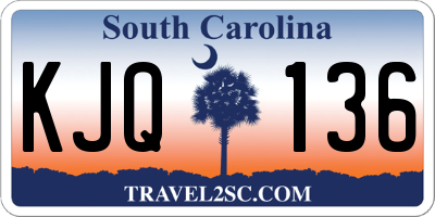 SC license plate KJQ136