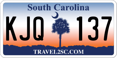 SC license plate KJQ137