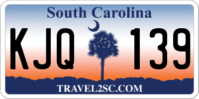 SC license plate KJQ139
