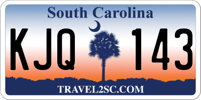 SC license plate KJQ143