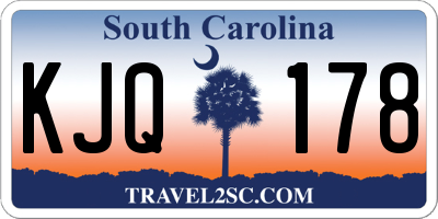 SC license plate KJQ178