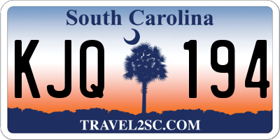 SC license plate KJQ194