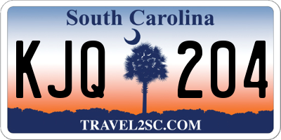 SC license plate KJQ204
